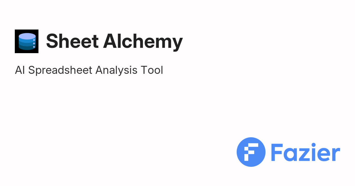 Sheet Alchemy | Fazier