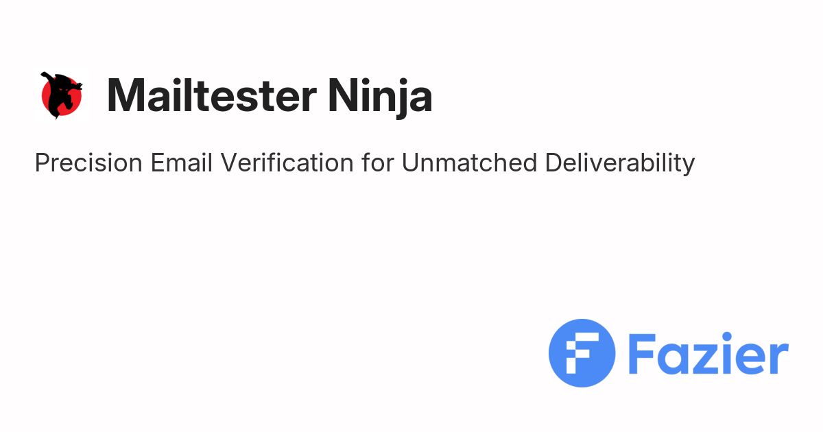 Mailtester Ninja | Fazier