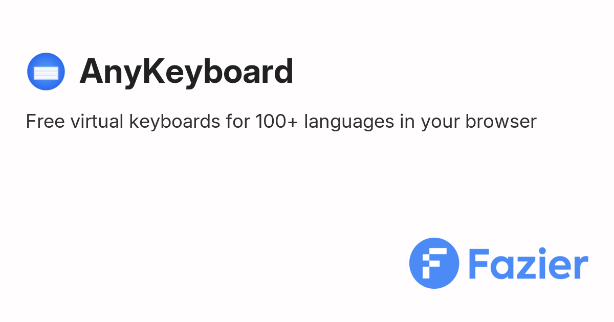 AnyKeyboard | Fazier