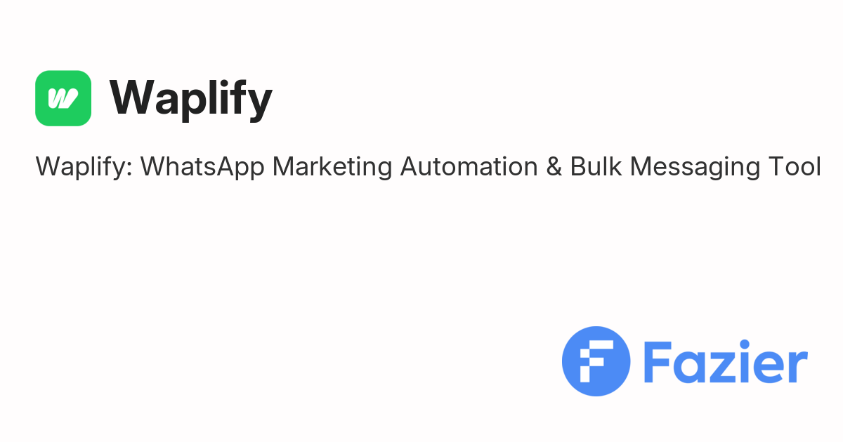 Waplify | Fazier