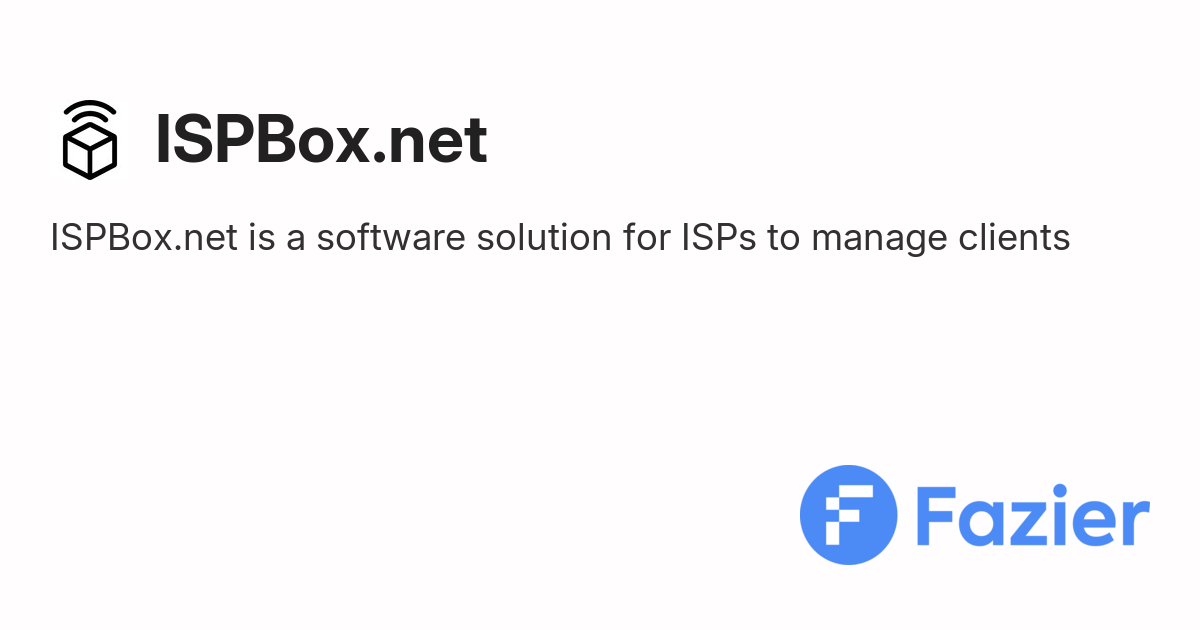 ISPBox.net | Fazier