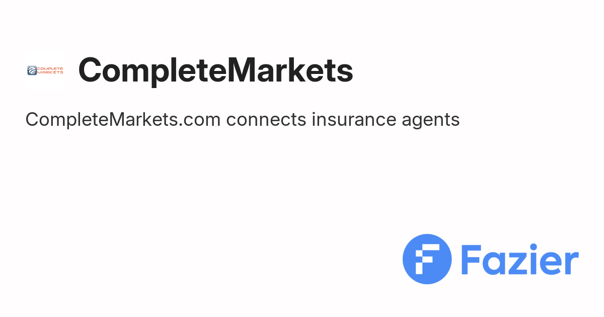 CompleteMarkets | Fazier