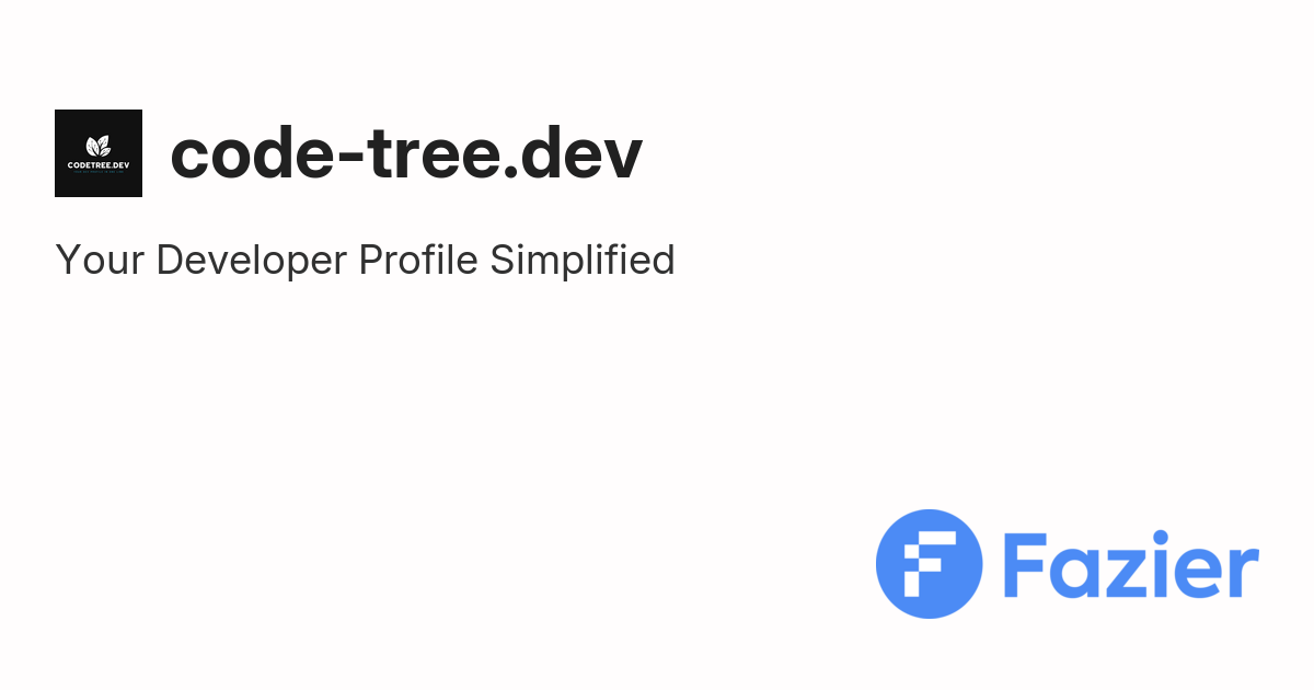 code-tree.dev | Fazier