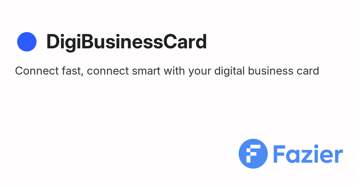 DigiBusinessCard | Fazier