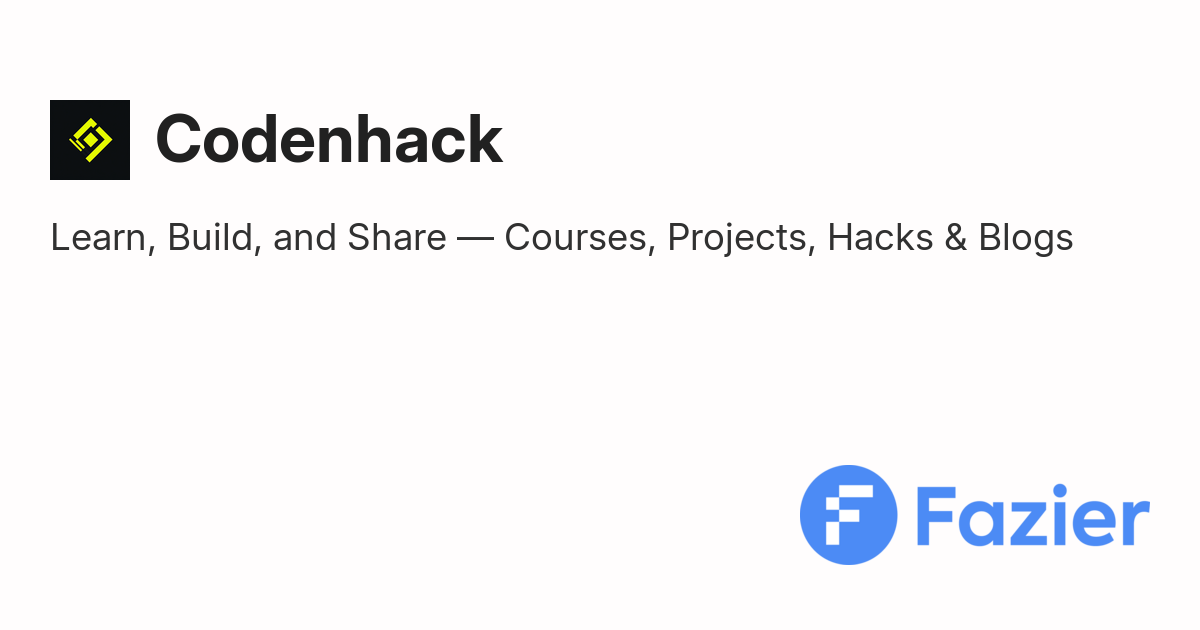 Codenhack | Fazier