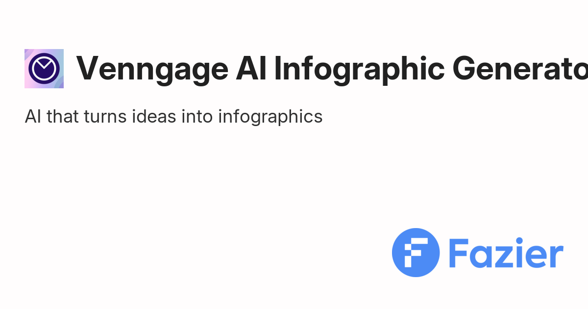 Venngage AI Infographic Generator | Fazier