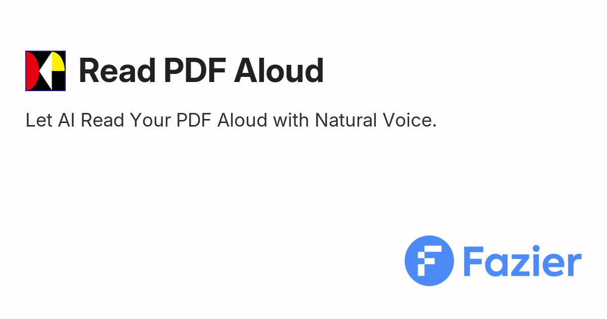 Read PDF Aloud | Fazier