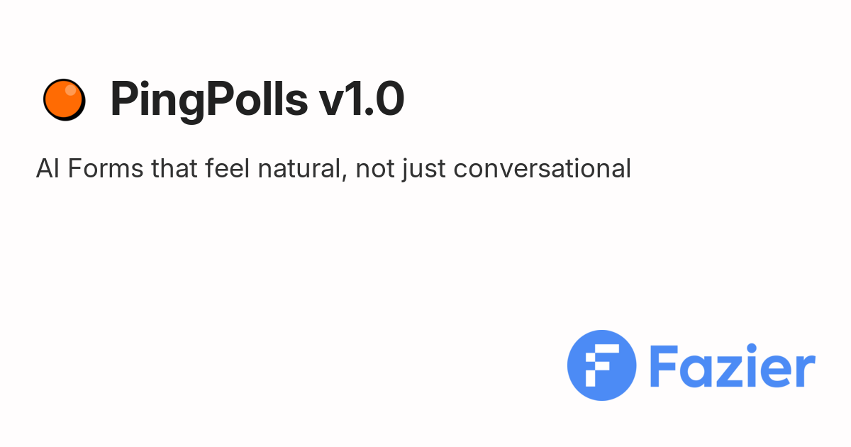 PingPolls v1.0 | Fazier