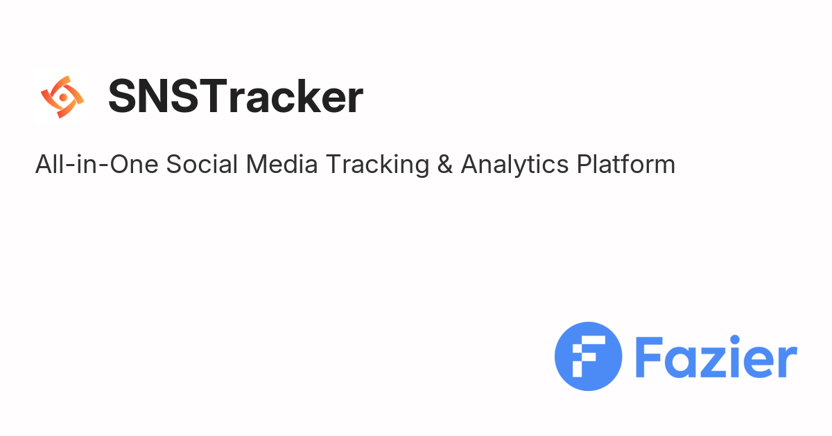 SNSTracker | Fazier
